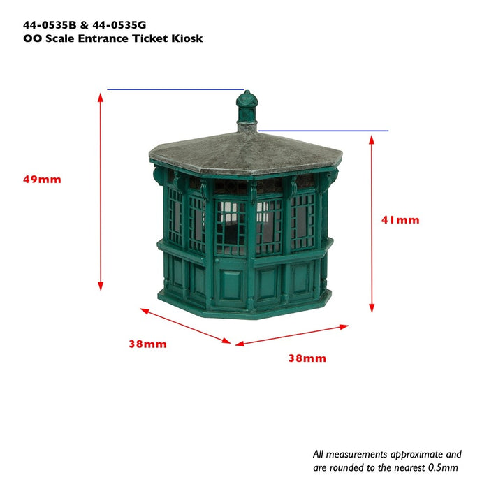 Scenecraft [1:76] 44-0535B Entrance Ticket Kiosk Black