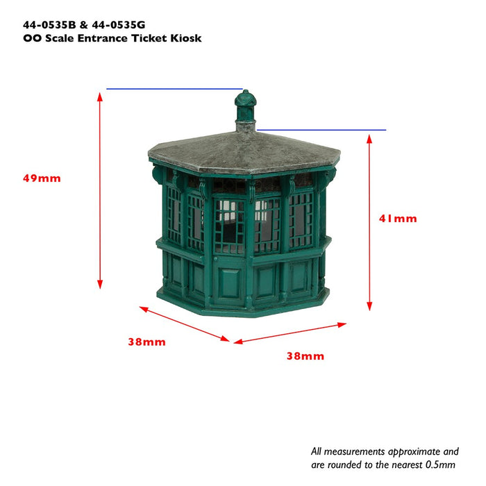 Scenecraft [1:76] 44-0535G Entrance Ticket Kiosk Green