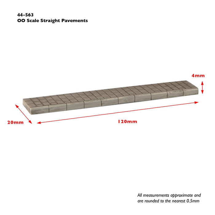 Branchline [OO] 44-563 Scenecraft Straight Pavement Sections (4)