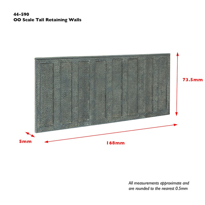 Branchline [OO] 44-590 Scenecraft Tall Retaining Walls