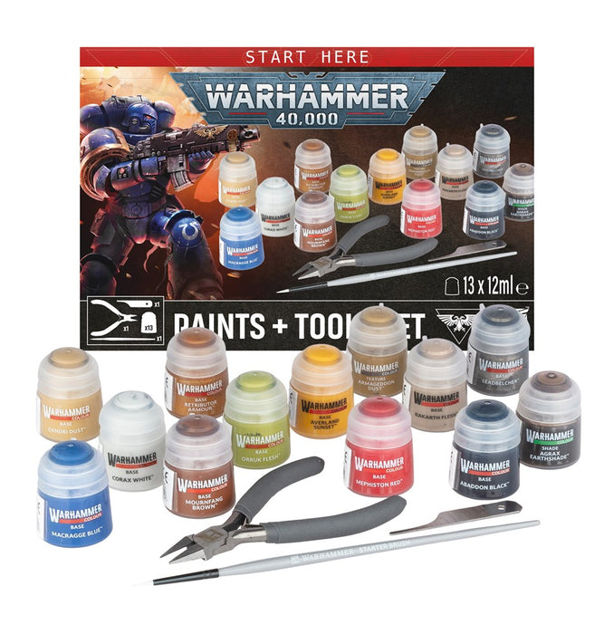 [Pre-Order] Warhammer 40K 60-12 Paints + Tools (11th Edition)