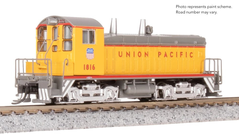 Broadway 9390 N EMD SW7 - Standard DC - Stealth -- Union Pacific #1816 (Armour Yellow, gray, red, silver)