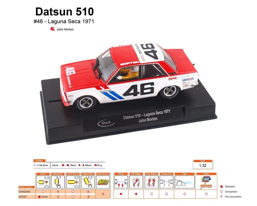 Slot.It CA59c Datsun 510 - Laguna Seca 1971 , #46 John Morton