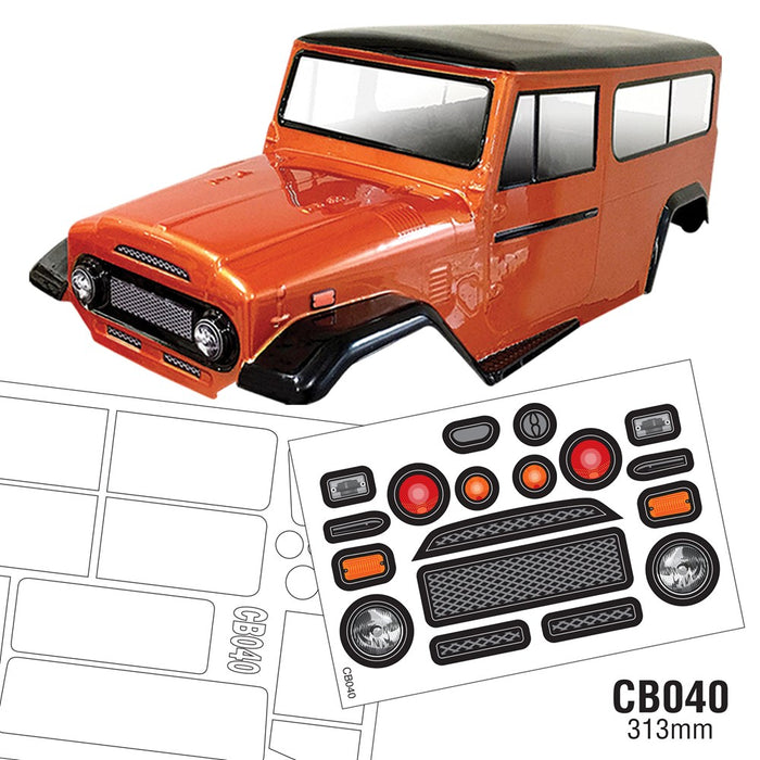 Team C 1/10 Crawler Body (Land Cruiser Style) - 220mm Wide, 313mm WB