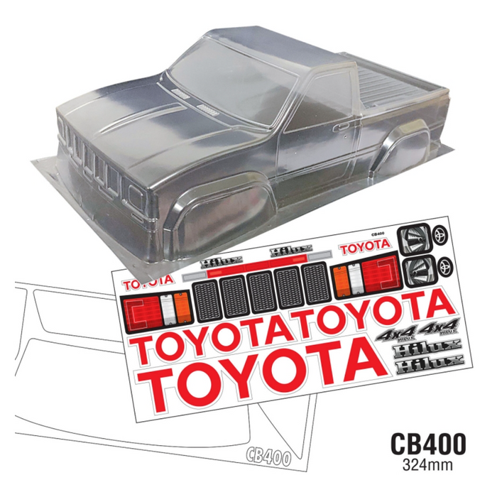 Team C 1/10 Toyota Hilux Crawler Body CB400  - WB 324mm, Width 240mm