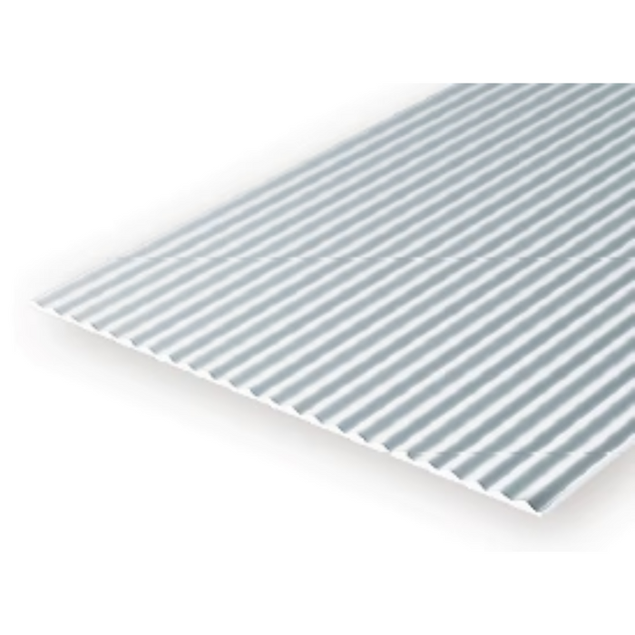 Evergreen 14527 Corrugated Siding - 1.5mm Groove Spacing, 0.5mm Rib Width - 1.0mm Thick - 304.8mmx609.6mm (1 Sheet)