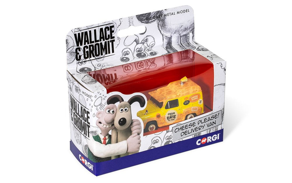 Corgi CC80506 Wallace & Gromit Austin A35 Van - Cheese Please! Delivery Van