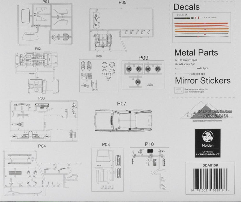 DDA-815K 1:24 Holden LX SS Torana Plastic Kitset