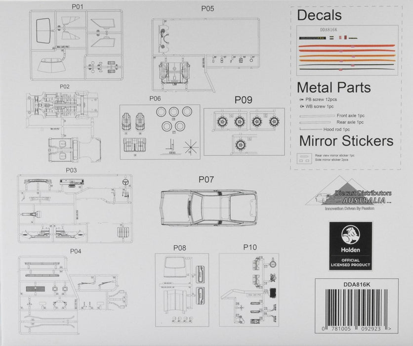 DDA-816K 1:24 Holden LX SS Torana 'Custom' Plastic Kitset