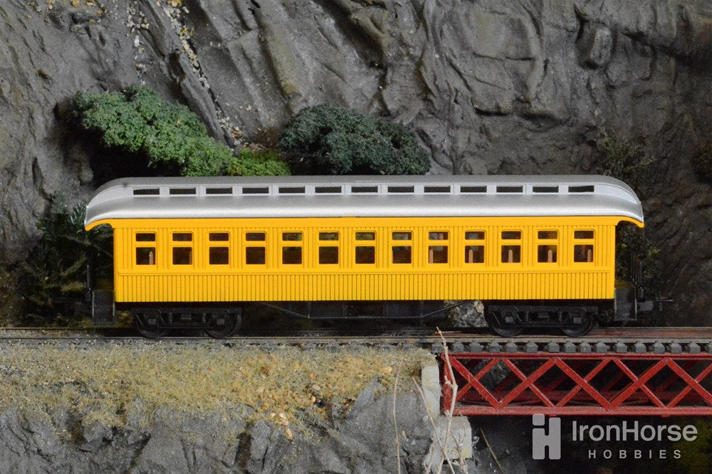 Frateschi 2616NZ HO Old Time Wooden 1st Class Passenger Car - Yellow