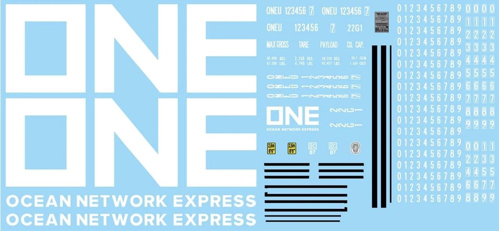 Fujimi 066608 1:24 Ocean Network Express ONE 20ft Container Model Kit