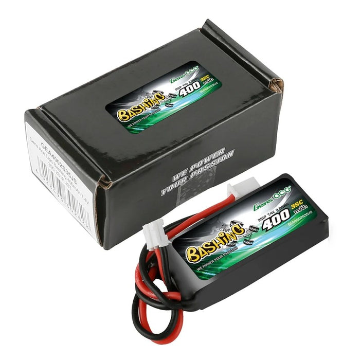 Gens Ace GA400-2S35-SCX24 2S 7.4 400mAh 35C Lipo Battery for SCX24 42x19x12mm 18g JST-PHR Plug