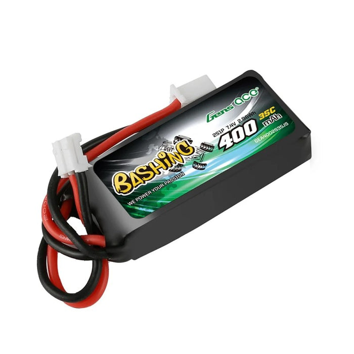 Gens Ace GA400-2S35-SCX24 2S 7.4 400mAh 35C Lipo Battery for SCX24 42x19x12mm 18g JST-PHR Plug