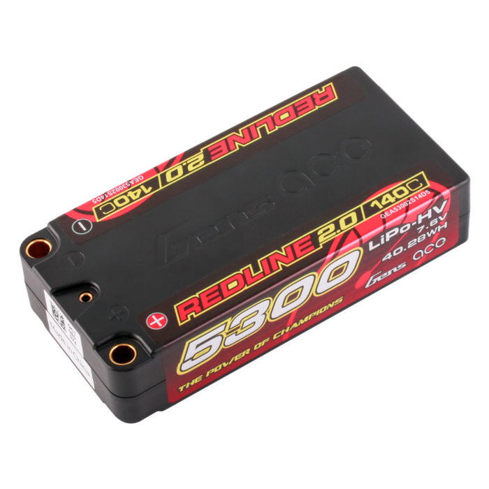 Gens Ace 5300mah 2S 7.6V 140C HardCase HV Shorty Redline 2.0 Lipo Battery IFMAR