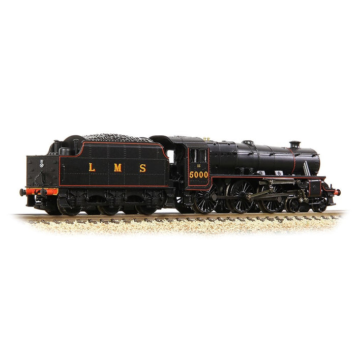 Graham Farish [N] 372-135A LMS 5MT 'Black 5' with Riveted Tender 5000 in LMS Lined Black