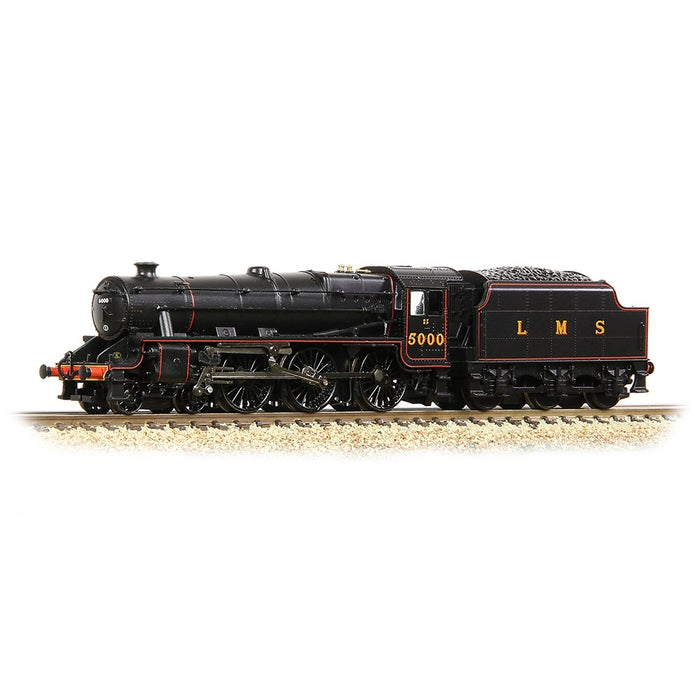 Graham Farish [N] 372-135A LMS 5MT 'Black 5' with Riveted Tender 5000 in LMS Lined Black