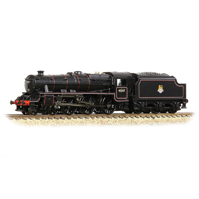 Graham Farish [N] 372-136B LMS 5MT 'Black 5' with Welded Tender 45247 in BR Lined Black (Early Emb.)