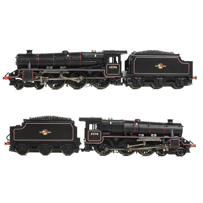 Graham Farish [N] 372-137B LMS 5MT 'Black 5' with Welded Tender 45198 in BR Lined Black (Late Crest)