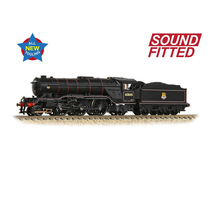Graham Farish 372-612SF [N] 1:148 LNER V2 60845 BR Lined Black (Early Emblem) (Sound Fitted)