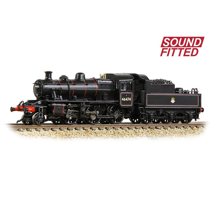 Graham Farish [N] 372-626BSF LMS Ivatt 2MT 46474 in BR Lined Black (Early Emblem)