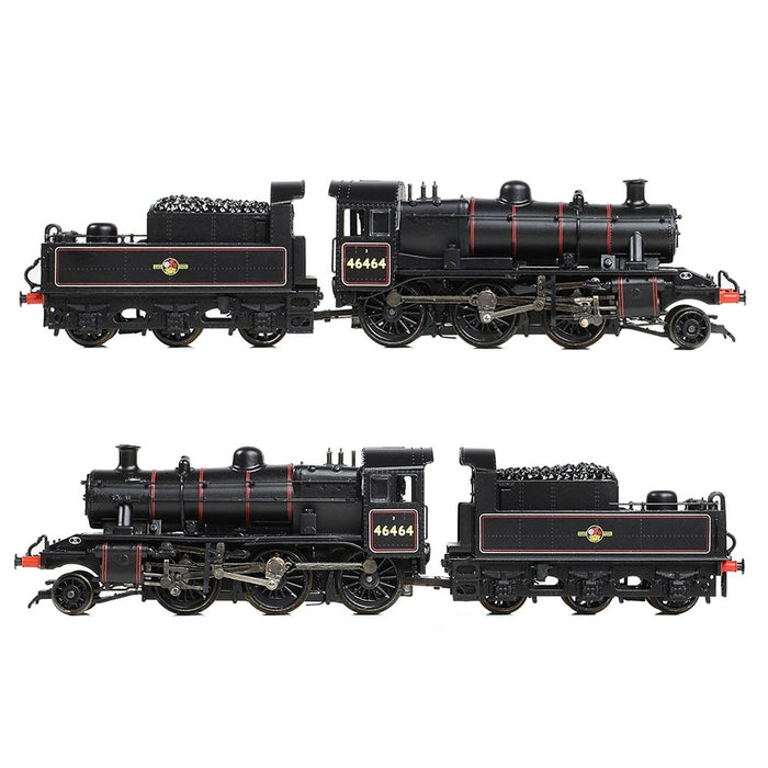 Graham Farish [N] 372-628B LMS Ivatt 2MT 46464 in BR Lined Black (Late Crest)