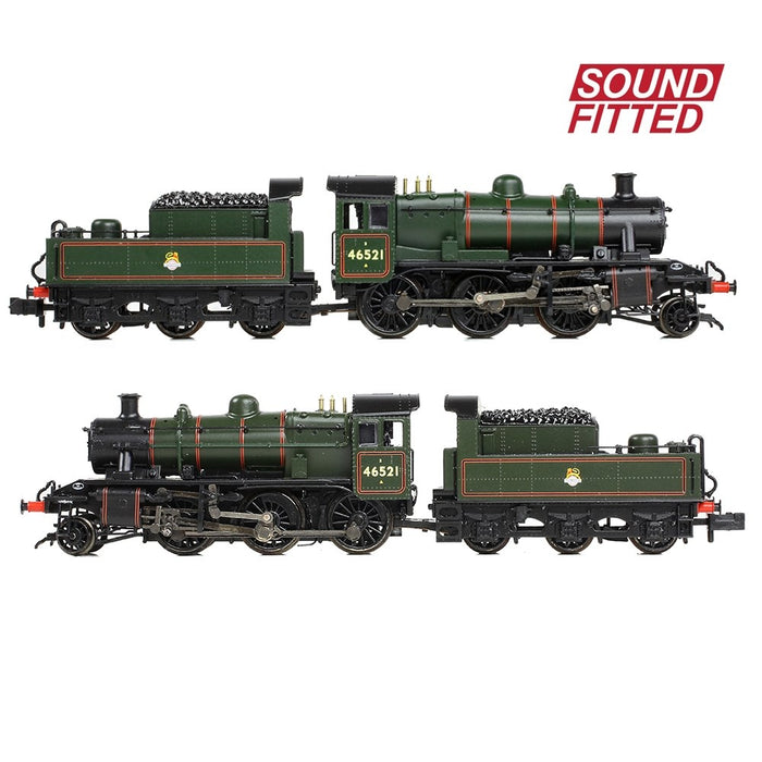 Graham Farish [N] 372-630SF LMS Ivatt 2MT 46521 in BR Lined Green (Early Emblem)