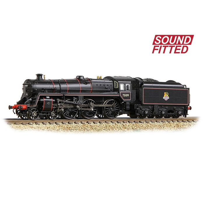 Graham Farish 372-727ASF [N] 1:148 BR Standard 5MT with BR1B Tender 73109 in BR Lined Black (Early Emblem)