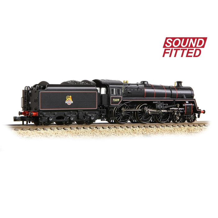 Graham Farish [N] 372-727ASF BR Standard 5MT with BR1B Tender 73109 in BR Lined Black (Early Emblem)