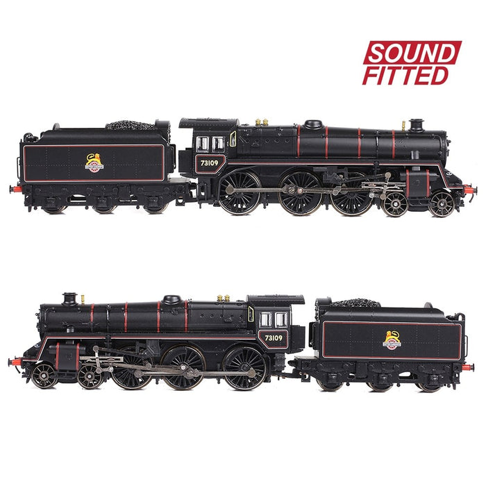 Graham Farish 372-727ASF [N] 1:148 BR Standard 5MT with BR1B Tender 73109 in BR Lined Black (Early Emblem)