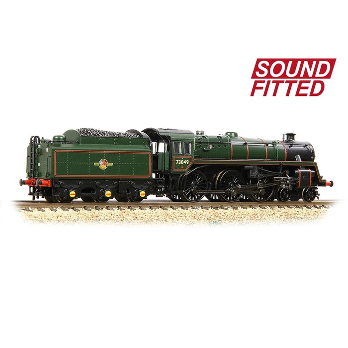 Graham Farish 372-728SF [N] 1:148 BR Standard 5MT with BR1 Tender 73049 in BR Lined Green with Late Crest (Sound Fitted)