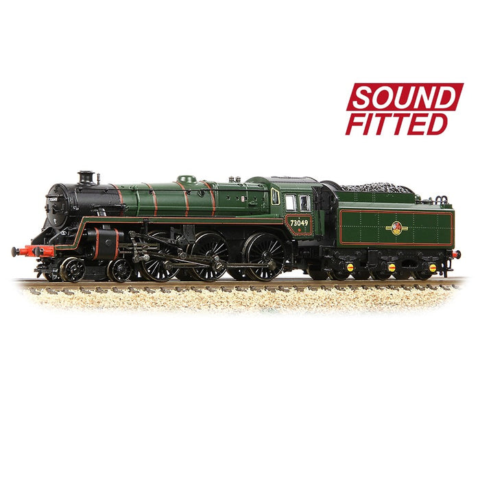 Graham Farish 372-728SF [N] 1:148 BR Standard 5MT with BR1 Tender 73049 in BR Lined Green with Late Crest (Sound Fitted)