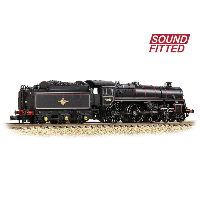 Graham Farish [N] 372-729SF BR Standard 5MT with BR1 Tender 73050 in BR Lined Black (Late Crest)
