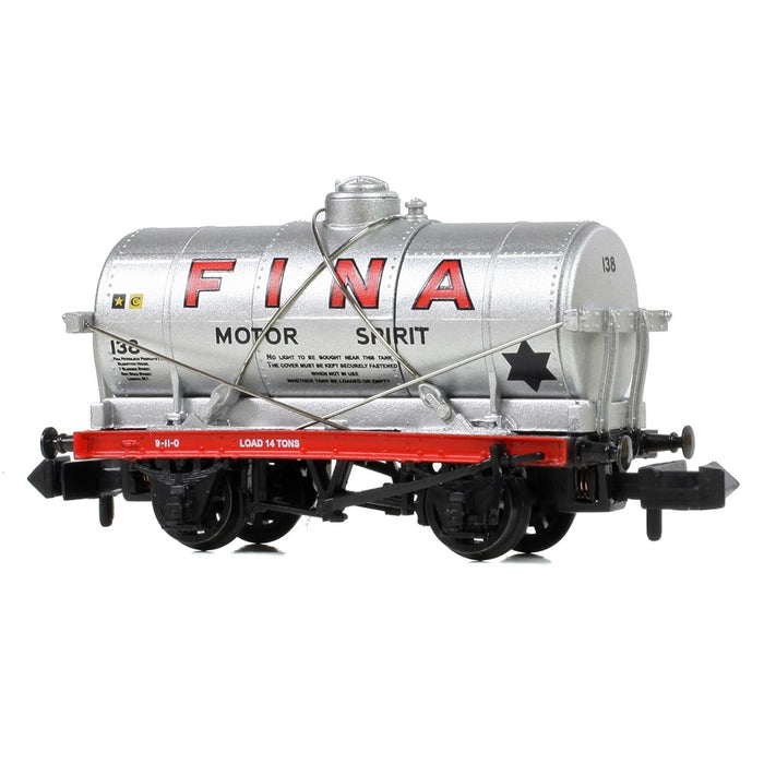 Graham Farish [N] 373-658 14T Tank Wagon 'Fina' in Silver