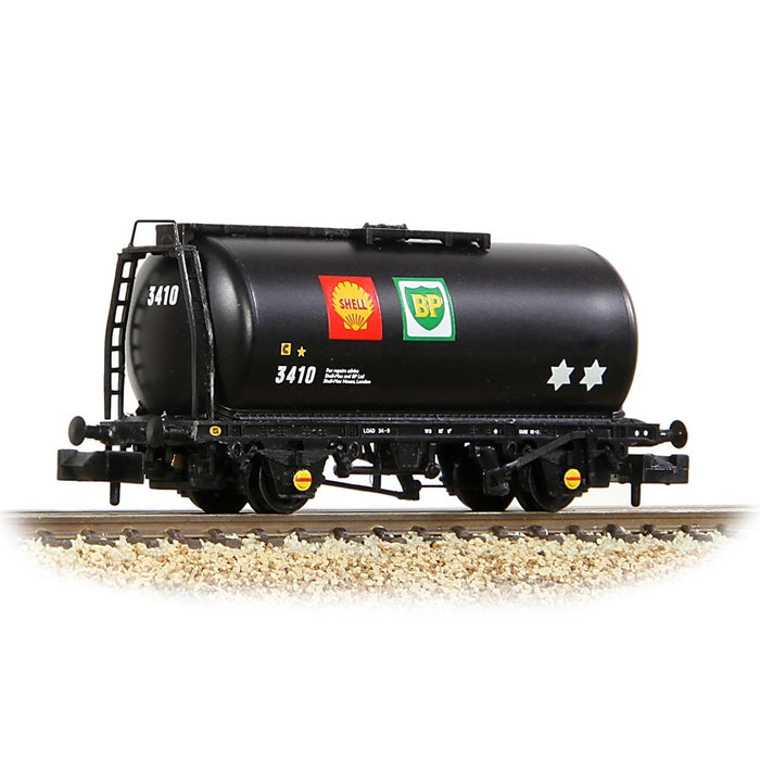 Graham Farish [N] 373-778B BR 45T TTA Tank Wagon 3410 'Shell/BP' in Black