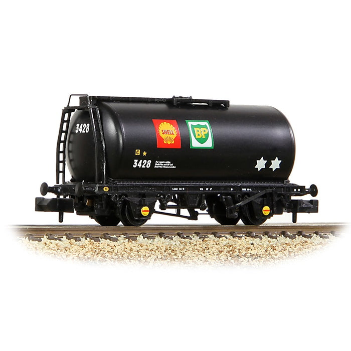 Graham Farish [N] 373-778C BR 45T TTA Tank Wagon 3428 'Shell/BP' in Black