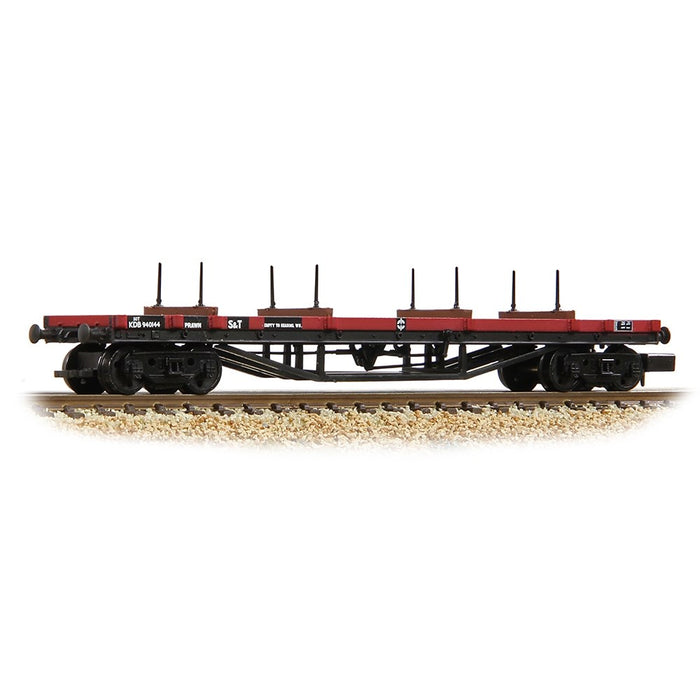Graham Farish 373-925C [N] 1:148 30T 'Prawn' Bogie Bolster in BR Gulf Red [WL]