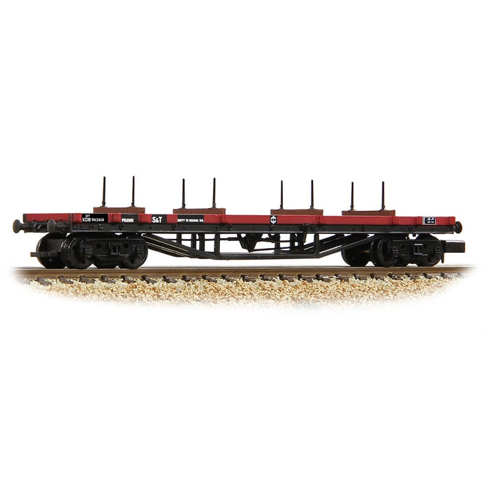 Graham Farish [N] 373-925D 30T 'Prawn' Bogie Bolster in BR Gulf Red [WL]