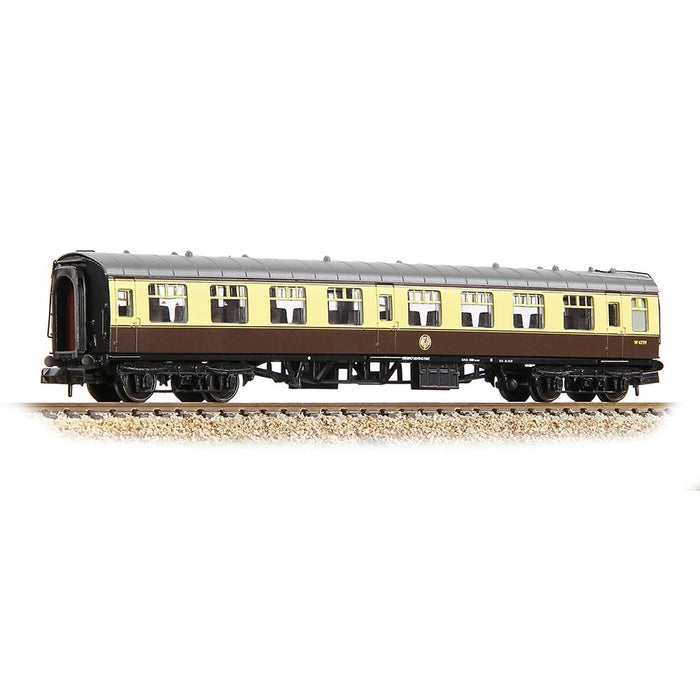 Graham Farish 374-014B [N] 1:148 BR Mk1 TSO Tourist Second Open W4739 in BR (WR) Chocolate & Cream