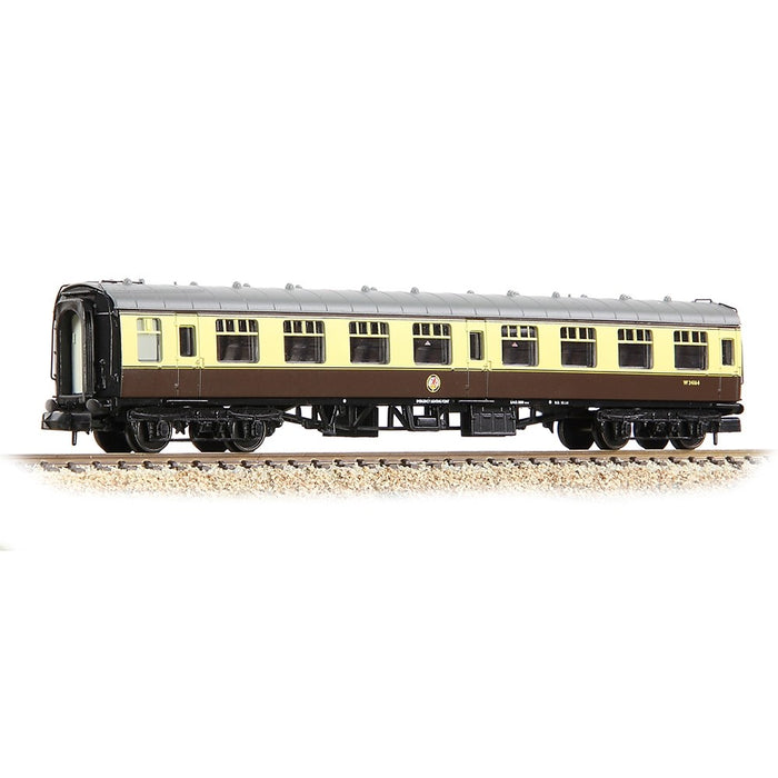 Graham Farish 374-064D [N] 1:148 BR Mk1 SK Second Corridor W24164 in BR (WR) Chocolate & Cream