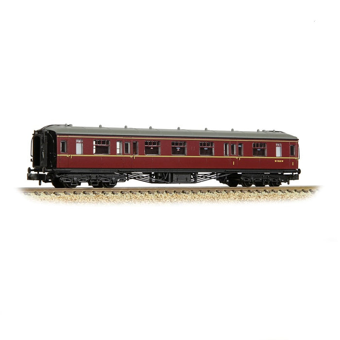 Graham Farish [N] 374-562B GWR Hawksworth Composite Corridor BR Maroon