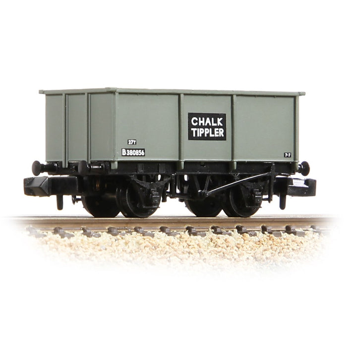 Graham Farish [N] 377-276B BR 27T Steel Tippler Wagon in BR Grey 'Chalk'