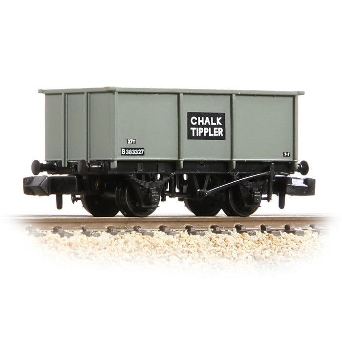 Graham Farish [N] 377-276C BR 27T Steel Tippler Wagon in BR Grey 'Chalk'
