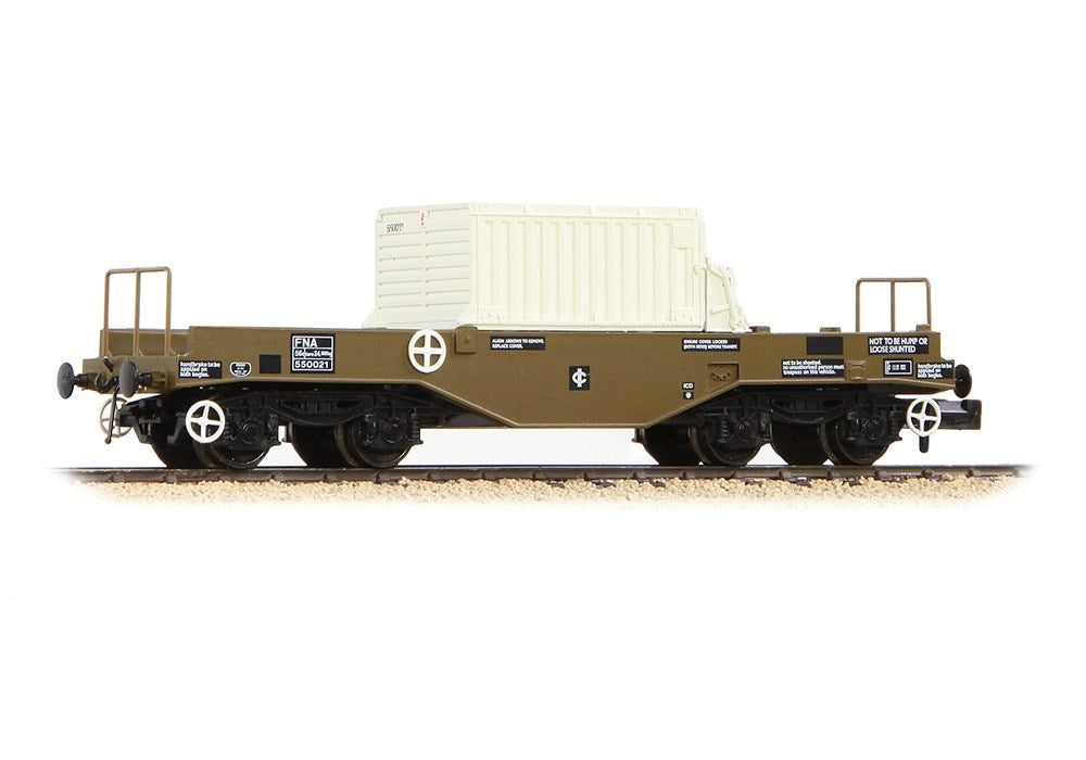 Graham Farish 377-801A [N] 1:148 BR FNA Nuclear Flask Wagon with Flat Floor