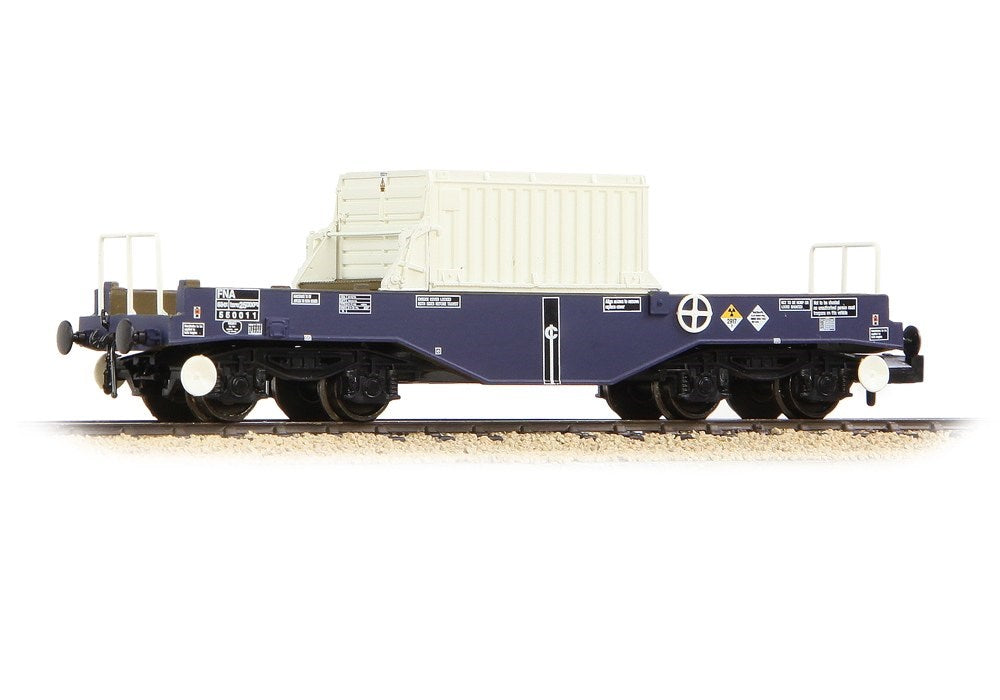 Graham Farish 377-803 [N] 1:148 BR FNA Nuclear Flask Wagon with Flat Door DRS Blue
