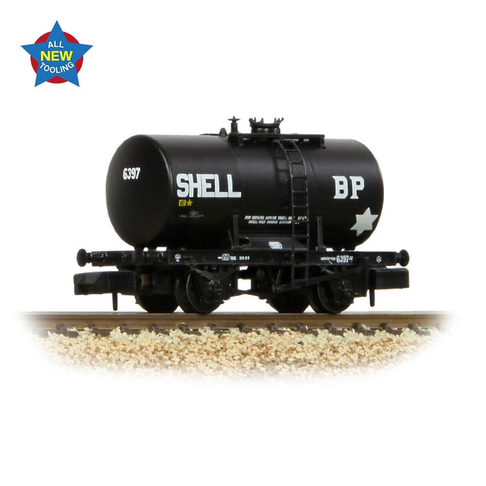 Graham Farish [N] 378-004A 20T Anchor-Mounted Tank Wagon 'Shell/BP' Black