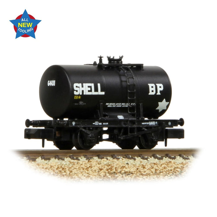 Graham Farish [N] 378-004 20T Anchor-Mounted Tank Wagon 'Shell/BP' Black