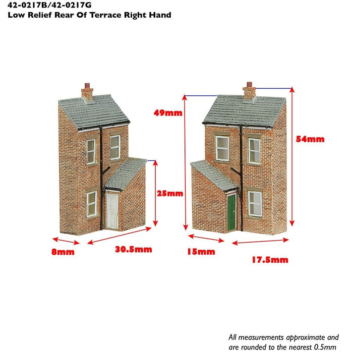 Scenecraft 42-0217B [N] 1:148 Low Relief Rear Of Terrace - Right
