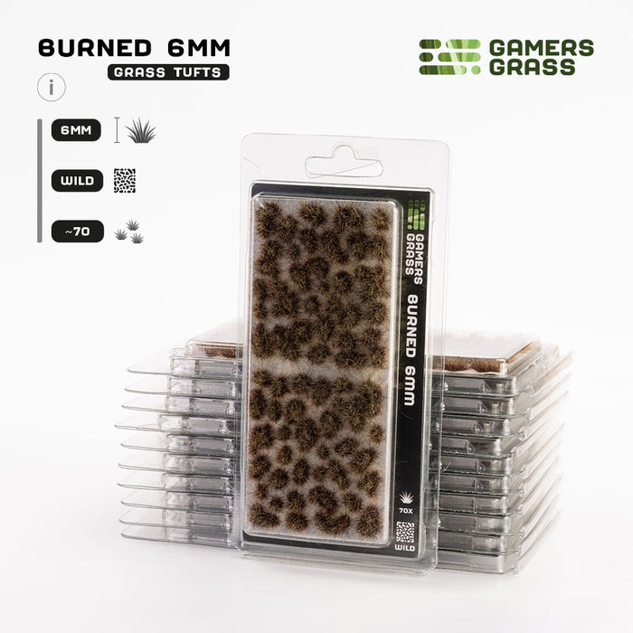 Gamers Grass 6mm Burned Tufts - Wild