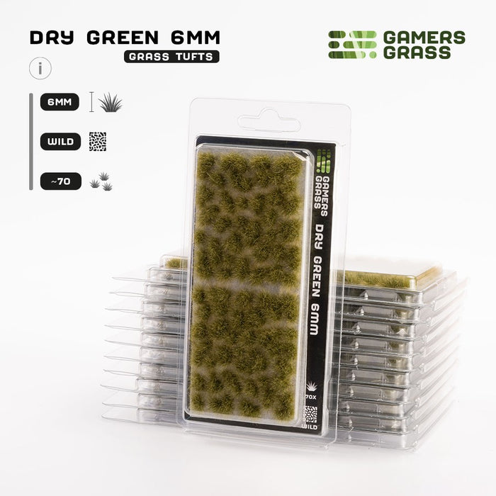 Gamers Grass 6mm Dry Green Tufts - Wild