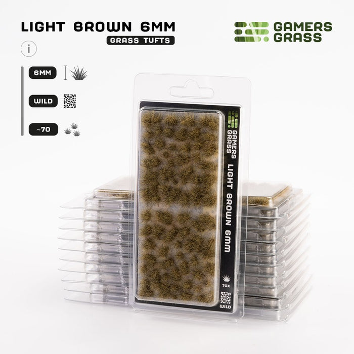 Gamers Grass 6mm Light Brown Tufts - Wild